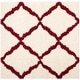 preview thumbnail 77 of 162, SAFAVIEH Dallas Shag Giusy Trellis 1.5-inch Thick Rug 6' Square - Ivory/Red - Square