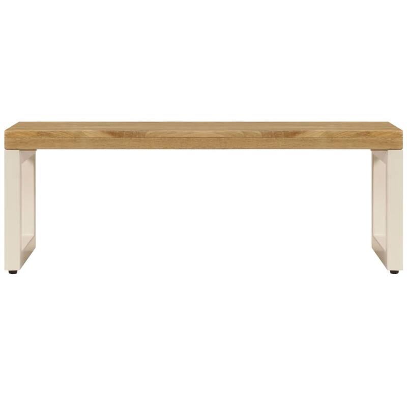 vidaXL Coffee Table 39.4"x19.7"x13.8" Solid Mango Wood and Steel