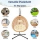 preview thumbnail 22 of 77, Wicker Hanging Egg Chair for Indoor and Outdoor Relaxation