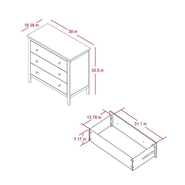 Classic 3Drawer Functional Wood Storage Chest Bed Bath & Beyond