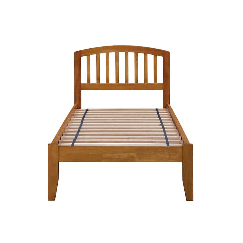 King Platform Bed - Handmade Home Espresso Finish - Sturdy Design, Open Footboard - 62.62"L x 82.5"W x 50"H