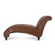 preview thumbnail 4 of 18, Varnell Contemporary Button Tufted Chaise Lounge by Christopher Knight Home - 64.25" L x 29.00" W x 33.75" H