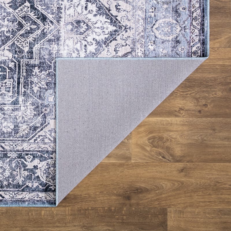 Abani Rugs Lola Vintage Blue Cream Area Rug