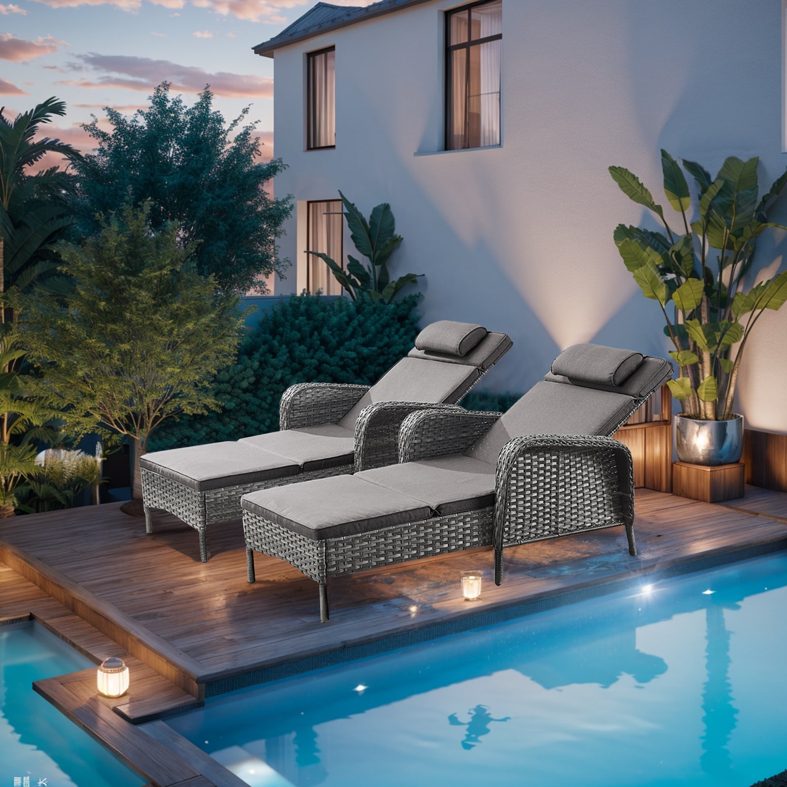 Double Chaise Outdoor Chaise Lounges Bed Bath Beyond