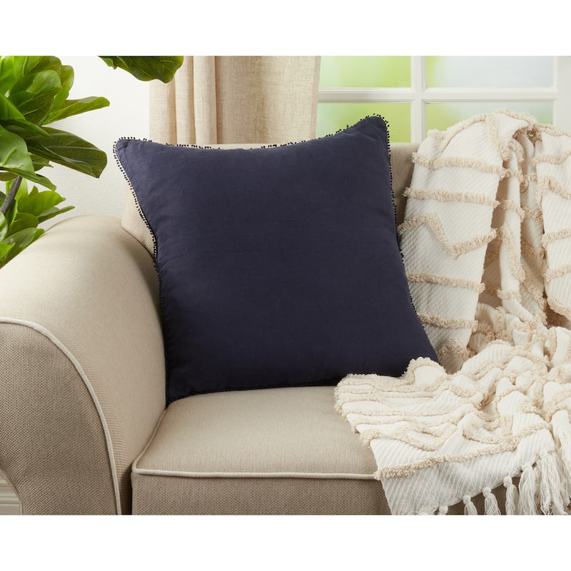 Pom Pom Design Throw Pillow