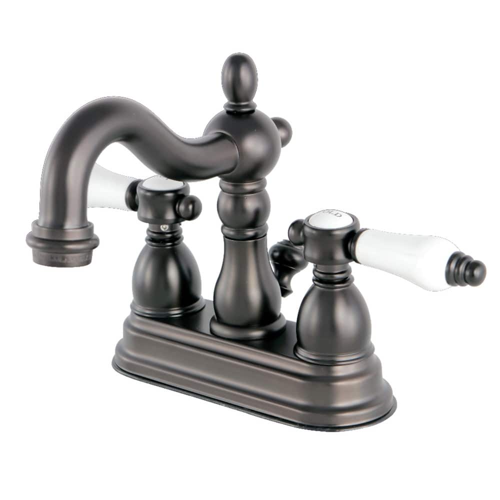 Kingston Brass Victorian Porcelain Handles Bathroom Faucet