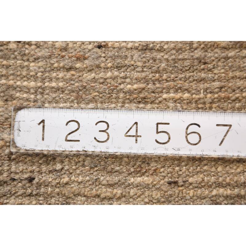 Geometric Beige Moroccan Oriental Area Rug Handmade Wool Carpet - 7'1" x 9'5"