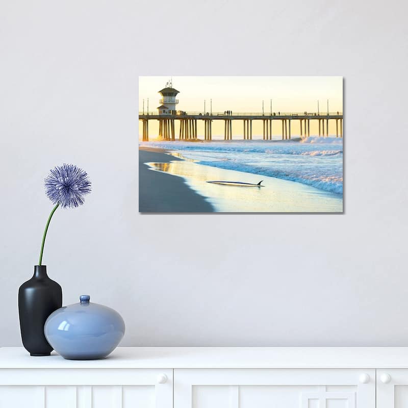 iCanvas "Huntington Beach Pier" by Sean Davey Canvas Print - 12x18x1.5