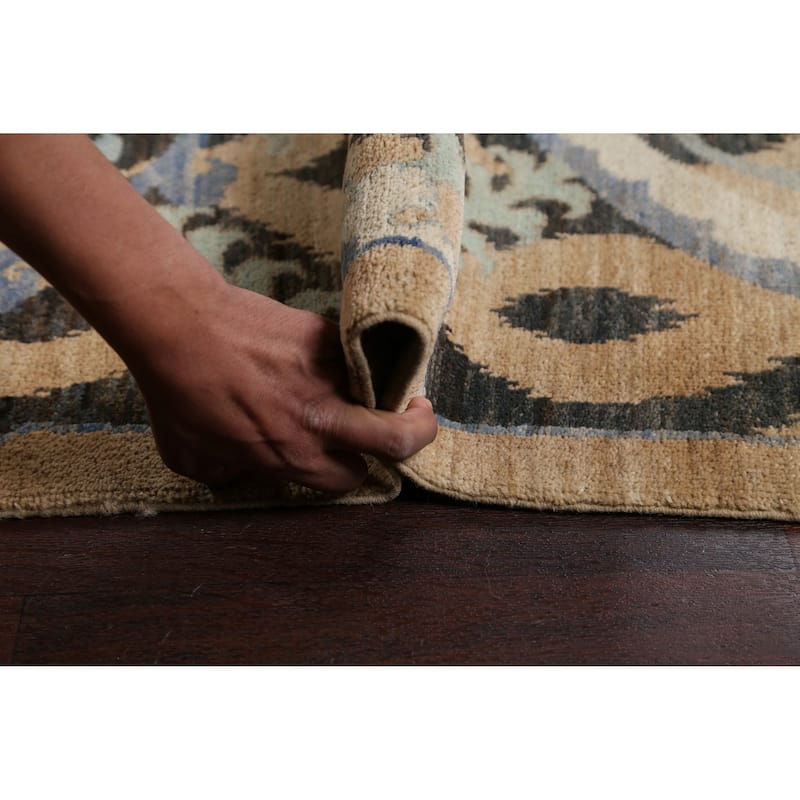 All-over Khotan Oriental Area Rug Wool Hand-knotted Living Room Carpet - 8'9" x 11'9"