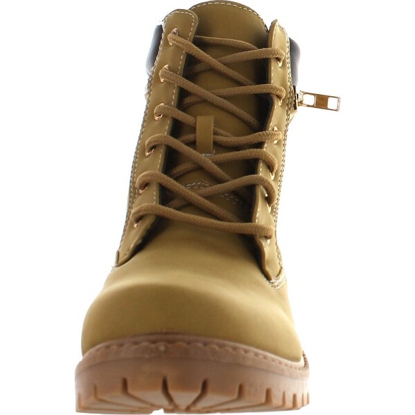 chunky heel hiking boots