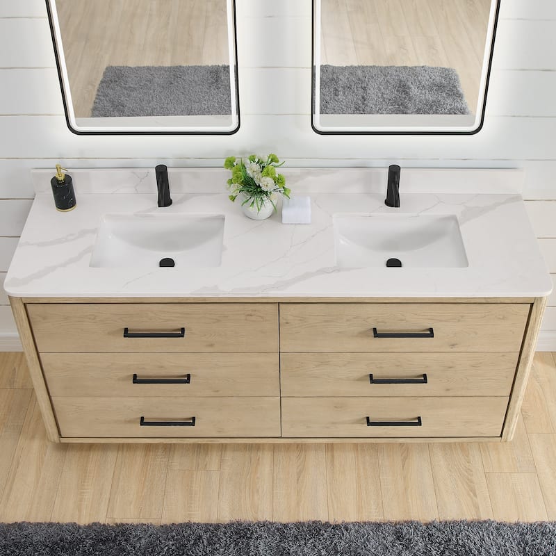 Miseno MV-NM-706572 Porto 72" Free Standing Double Basin Vanity Set