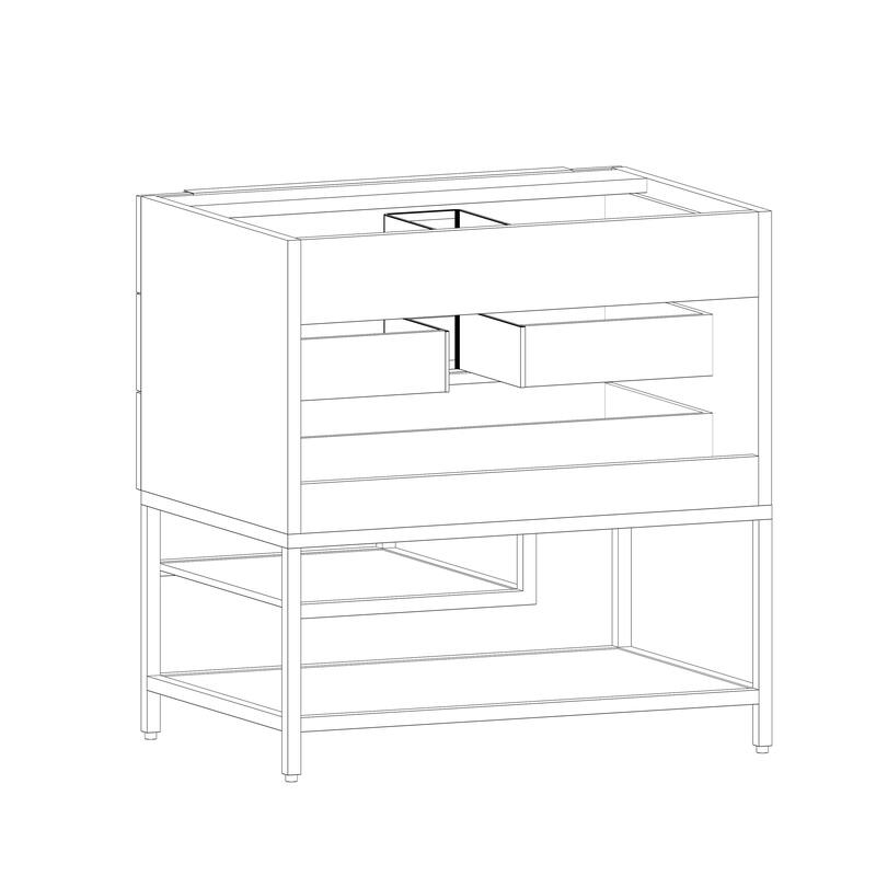 Noble 30" Free Standing Vanity with Reinforced Acrylic Sink - 30" Width