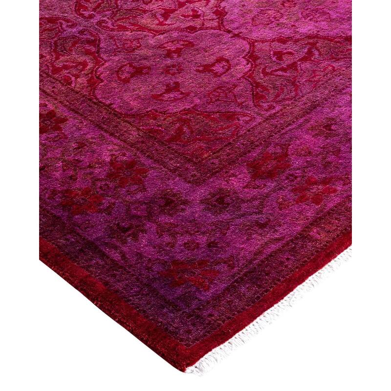 Contemporary Overdyed Wool Hand Knotted Area Rug - 3' 2" x 5' 2"