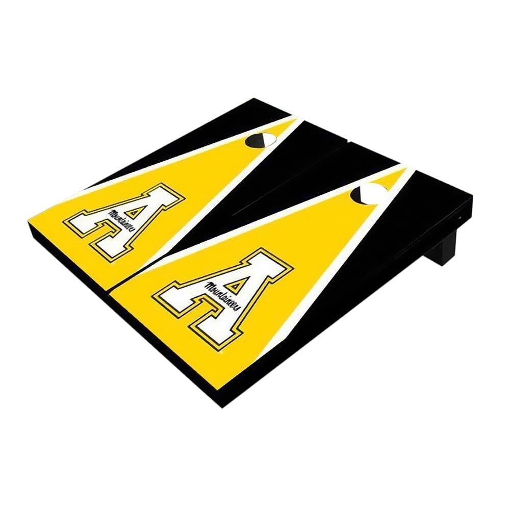 Appalachian State Mountaineers Yellow And Black Triangle Cornhole Boards