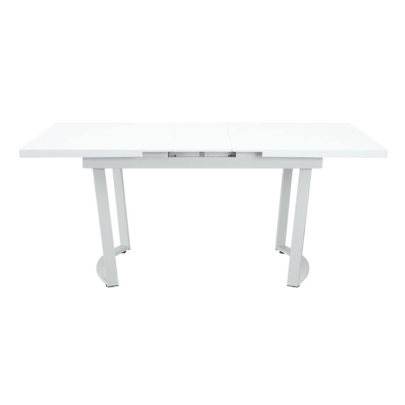 Somerset High Gloss White Dining Table with Metal Leg