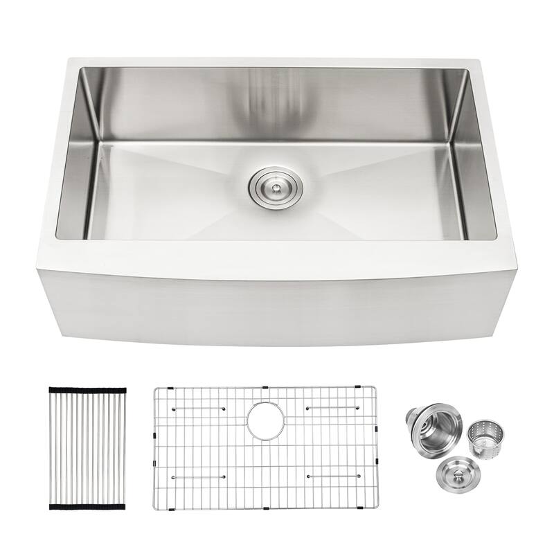 30 Inch Farmhouse Kitchen Sink 10 Inch Deep 16 Gauge Single Bowl Kitchen Sink Basin