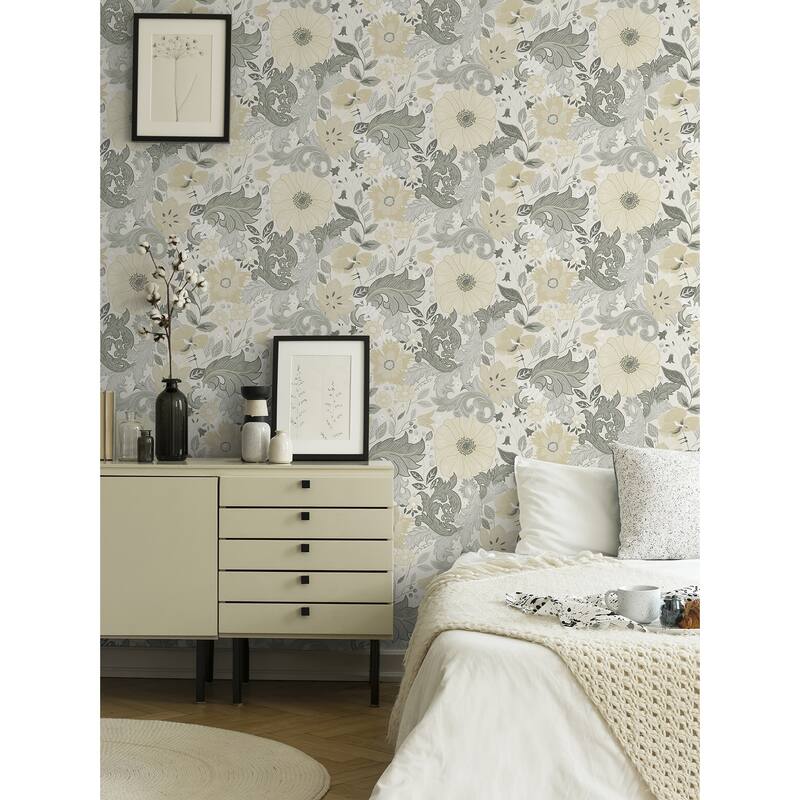 A-Street Prints Victoria Pastel Floral Nouveau Wallpaper