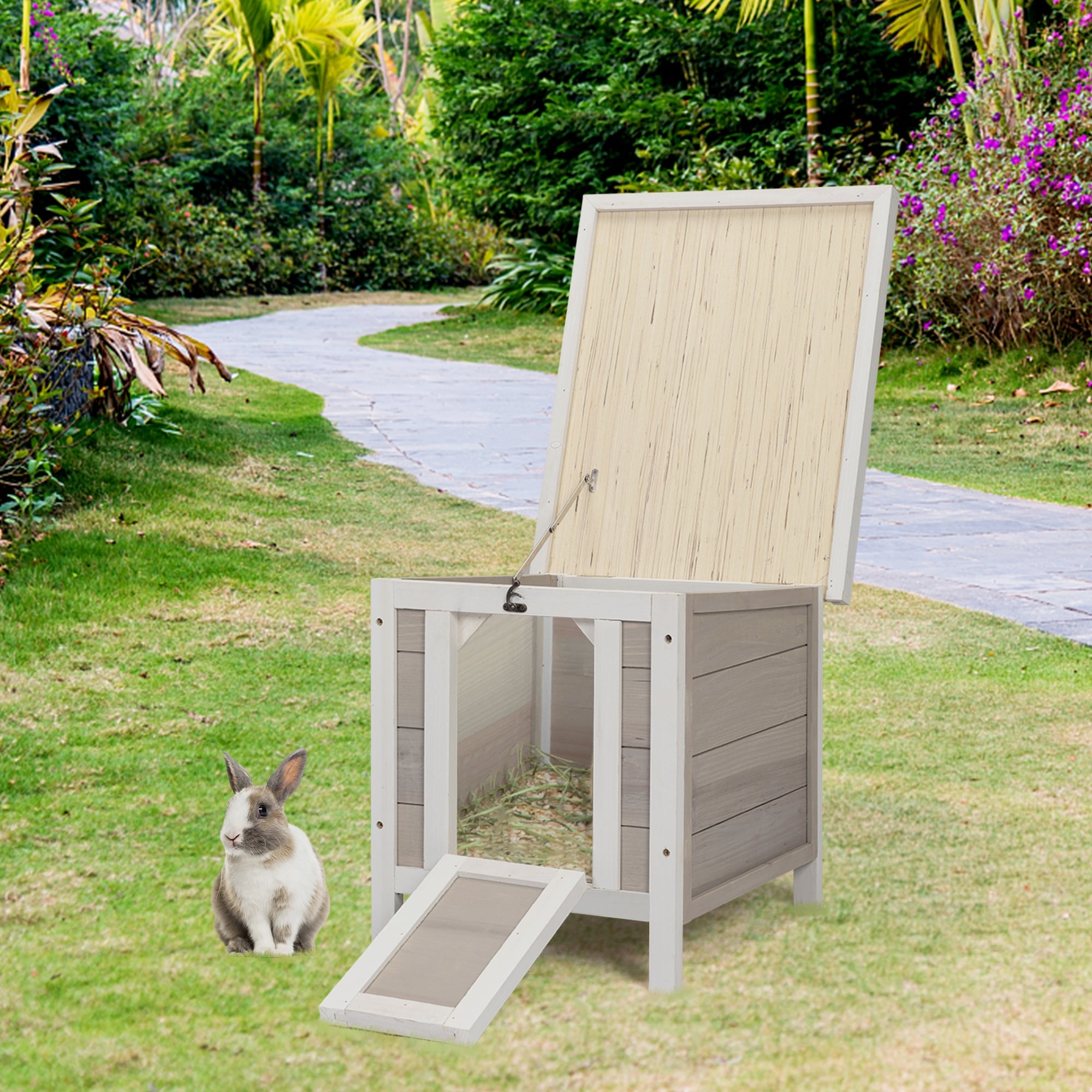 Cat clearance and hutch