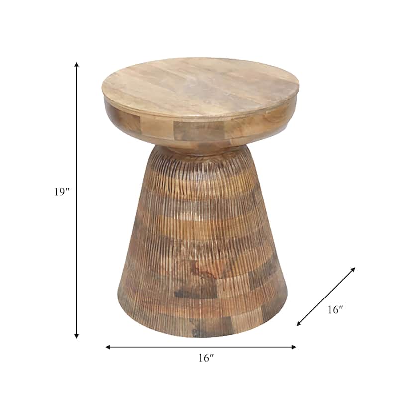 Wood, 19" Side Table, Black