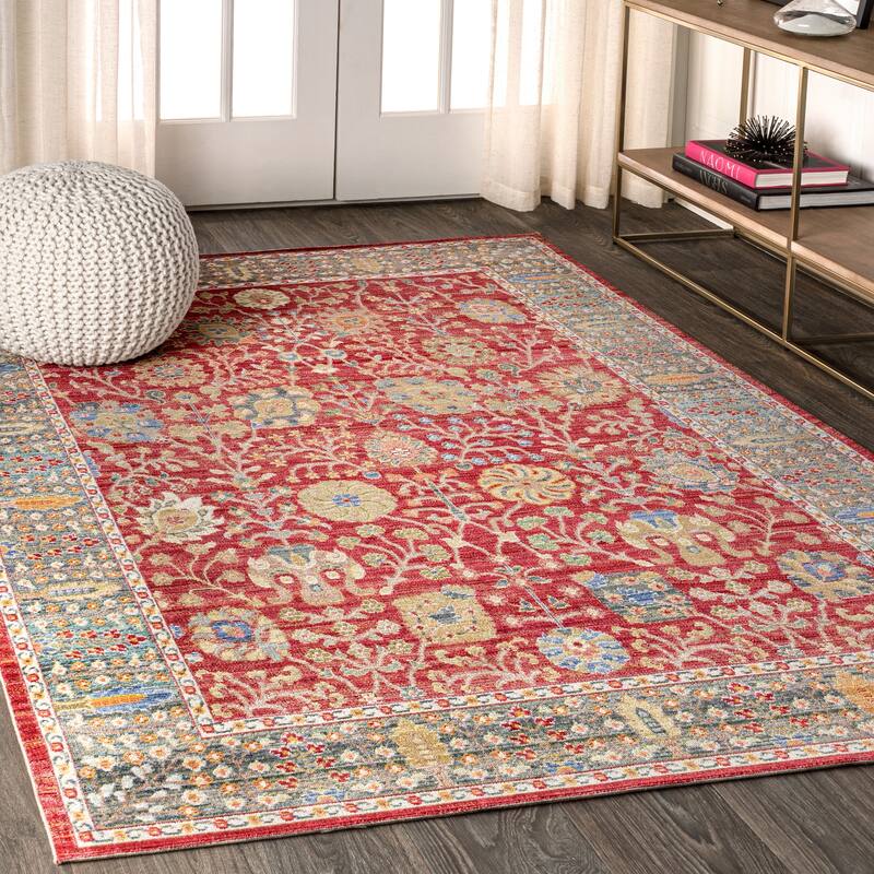 JONATHAN Y Alba Flower and Vine Area Rug