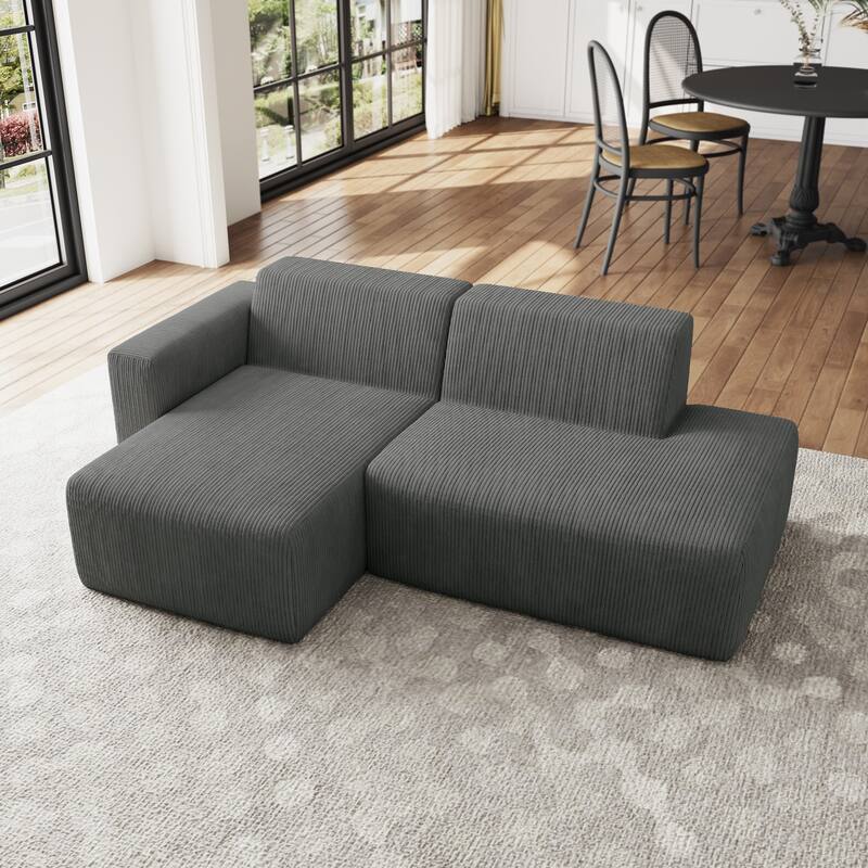 Oversized Corduroy Modular Sectional Fabric Sofa