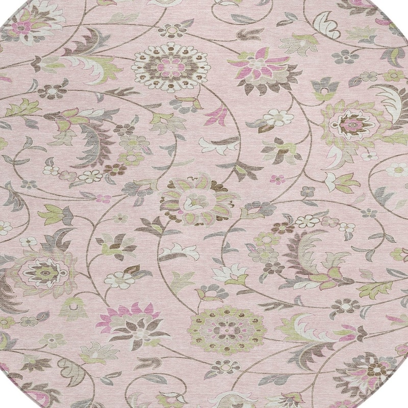 HomeRoots Floral Transitional Rectangle Outdoor Rug
