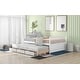 preview thumbnail 7 of 16, Full Size Daybed w/ Twin Size Trundle Storage Bed & Drawers Bunk Bed Frame for Kids, Girls, Boys Easy Space-Saving, Assembly