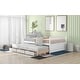 preview thumbnail 7 of 10, Stylish Daybed - Pull-Out Trundle, Three Functional Drawers, and Modern Design - Ideal for Sleepovers and Storage, White