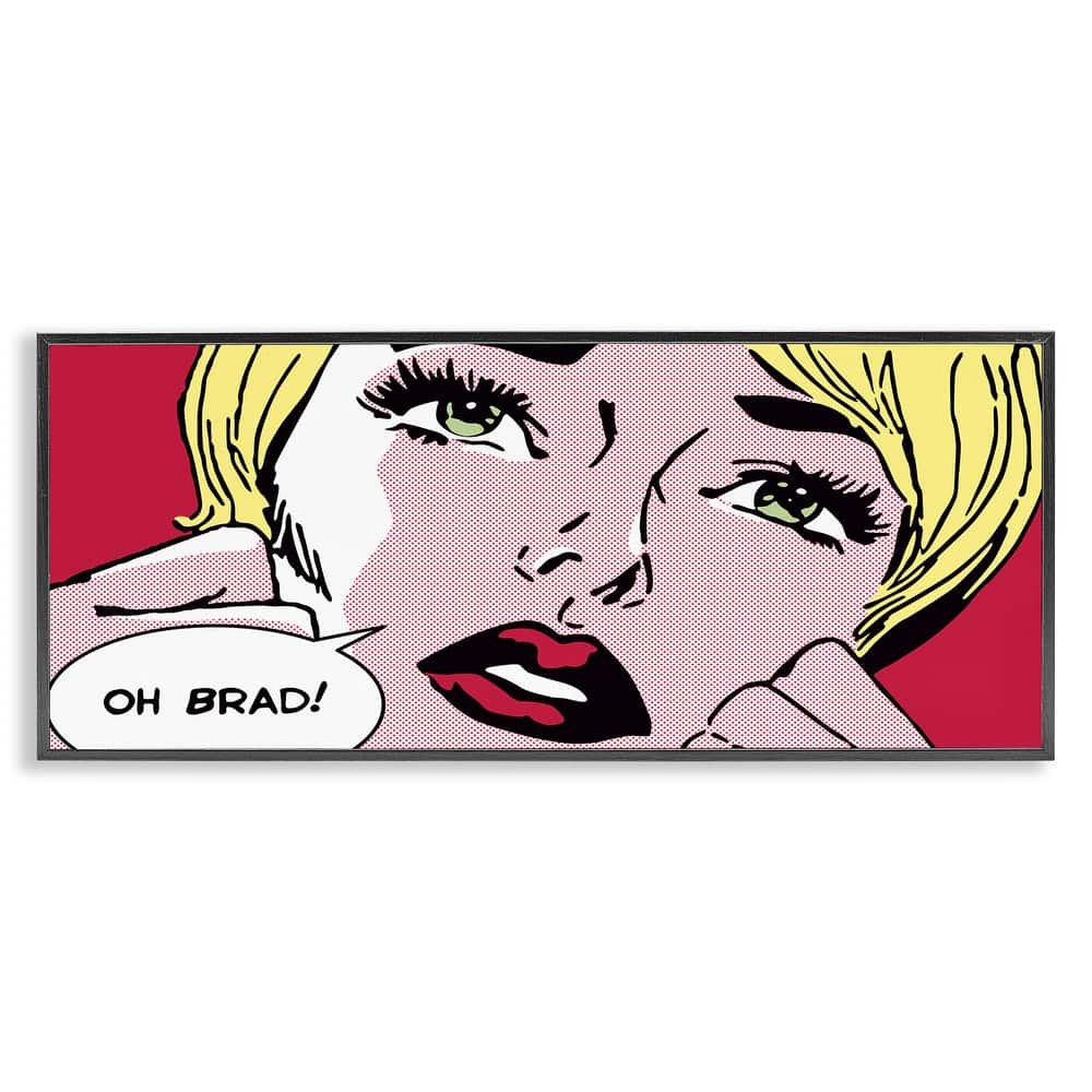 Stupell Iconic Pop Comic Woman Framed Giclee Art Design By Sheila B.