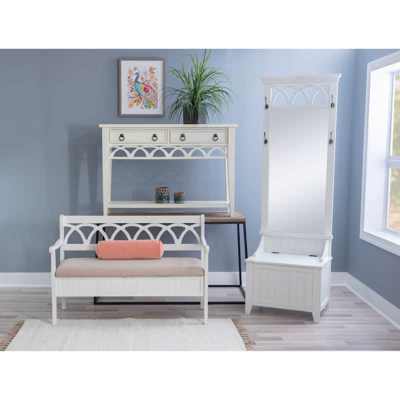 Linon Elliana Flip Top Entryway Storage Bench