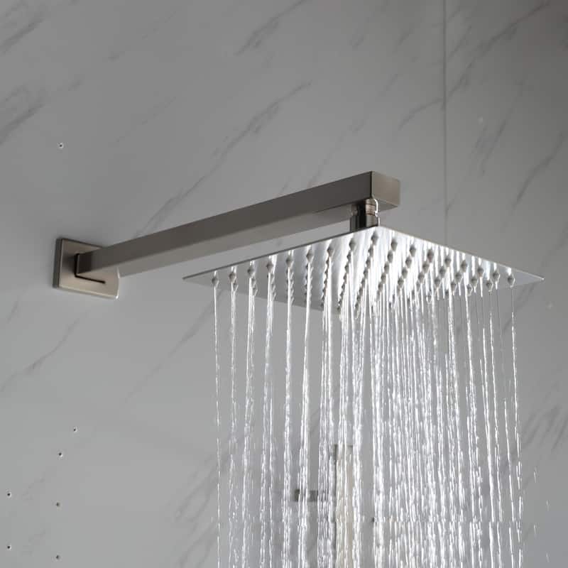 Cero 1-Spray Tub and Shower Faucet Combo with Square Showerhead and Handheld Shower Wand in Chrome - N/A