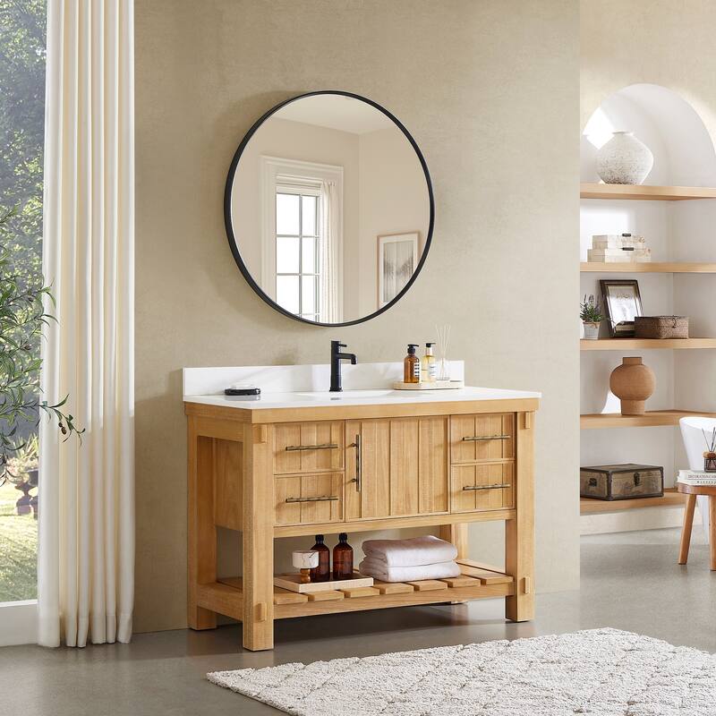 Paris Bath Vanity, Quartz Stone Top without Mirror