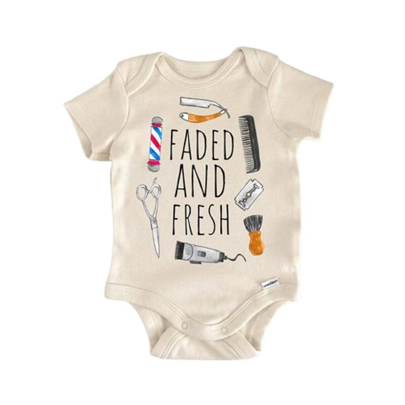 Barber Haircut Hairdresser - Baby Boy Girl Clothes Infant Bodysuit Funny Cute Newborn - Blue - 0-3M