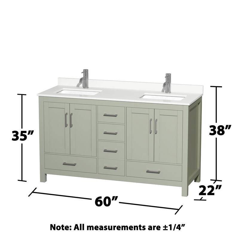 Wyndham Collection WCS141460D-QTZ-UNSMED Sheffield 60" Free Standing