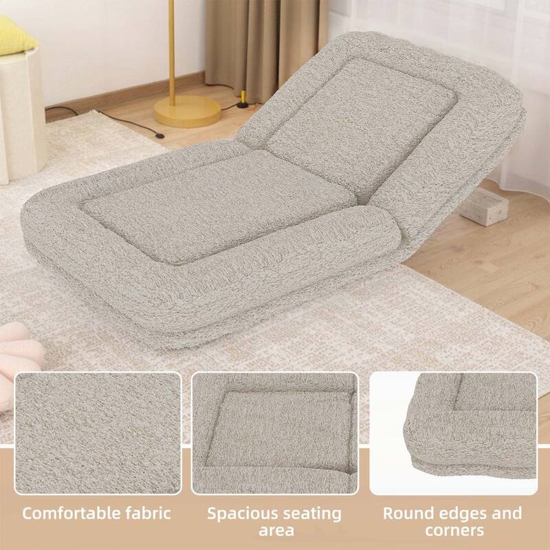 Sleek Modern Design Folding Sofa Chair with 5 Adjustable Positions for Gaming,Meditation,and Relaxation