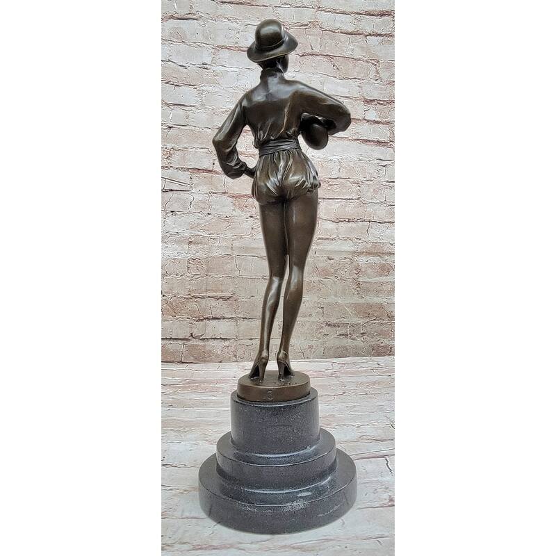 Handmade Signed Preiss Art Bronze Sculpture Guitar Player Music Best Gift Figurine