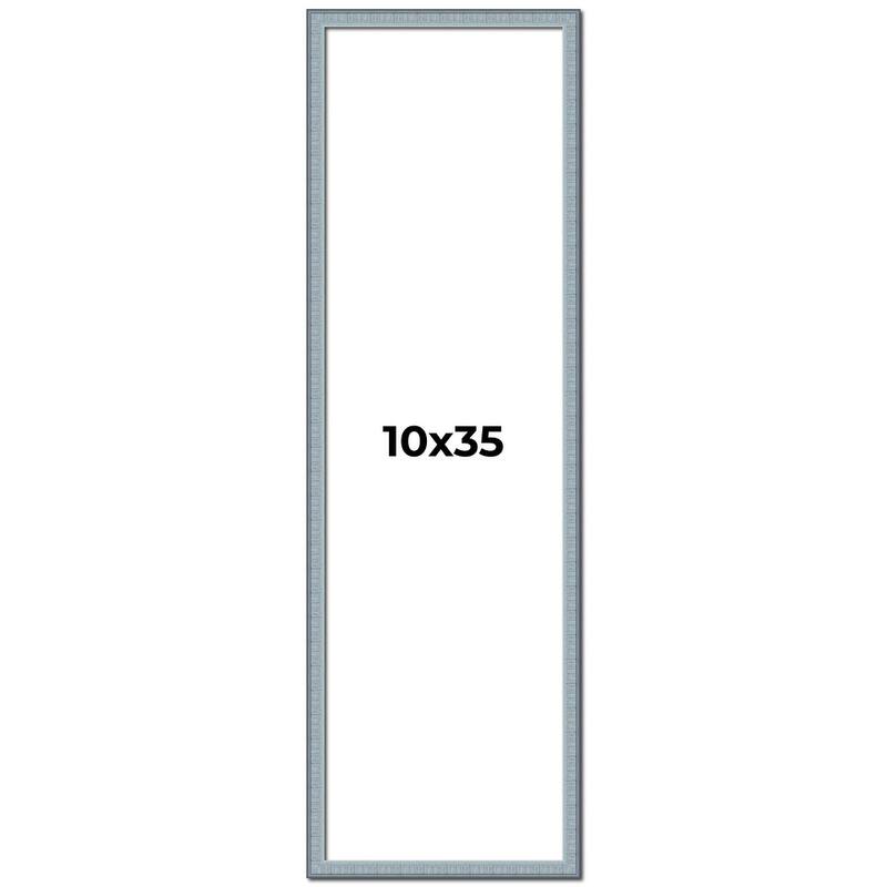 10x35 Frame Rustic Sky Blue Solid Wood Picture Frame | 0.75 Inch