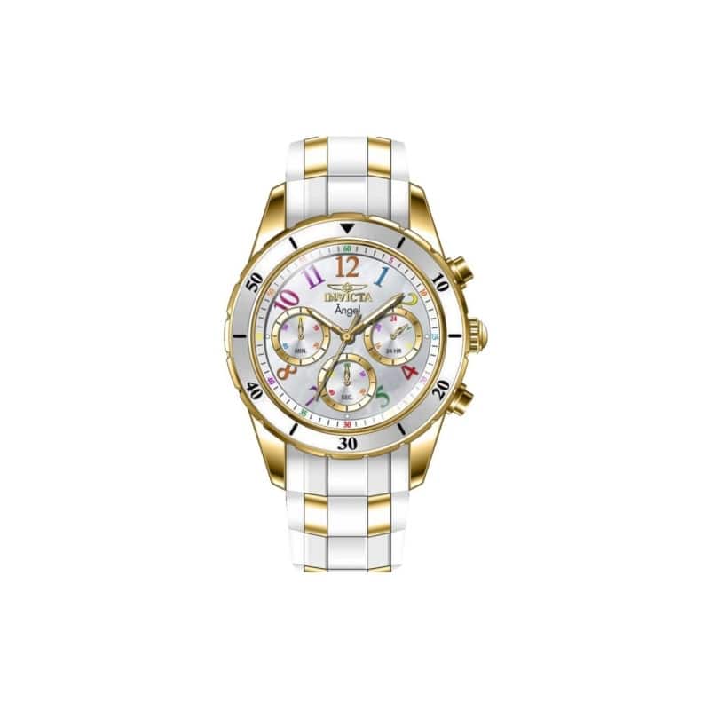 Invicta Women's 49801 Angel Quartz VD54 White Dial Watch