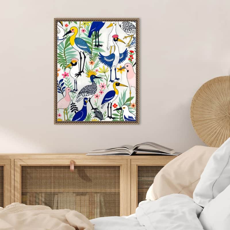 The Aviary Almanac by Uma Gokhale Framed Canvas Wall Art