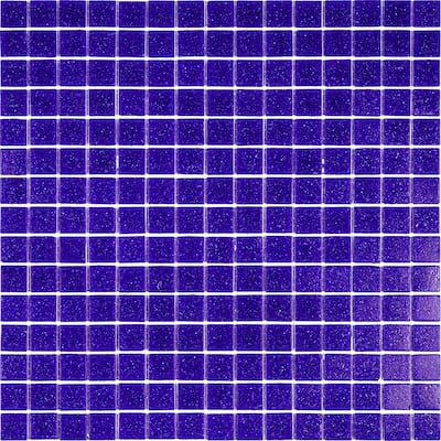 Apollo tile 12" x 12" Dune Glossy Cobalt Blue Glass Tile (20 sq ft/case) - 20 Pack
