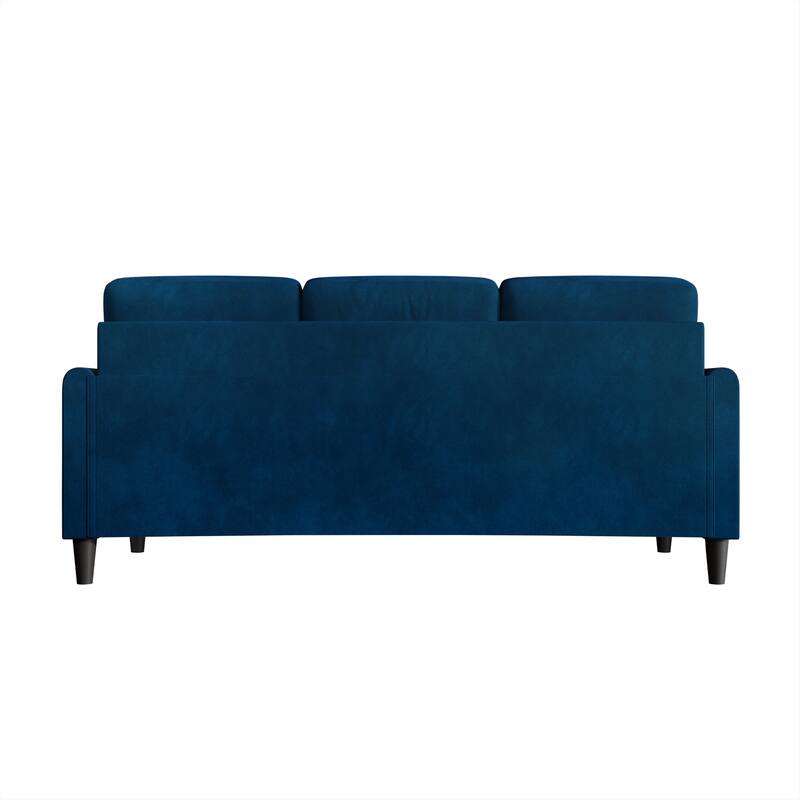 Clayfell Goliad Velvet Arm Sofa with Pocket Spring, Soft Cushions, Clean Lines Design