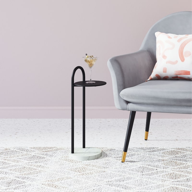 Christian Side Table Black & White - Black/White