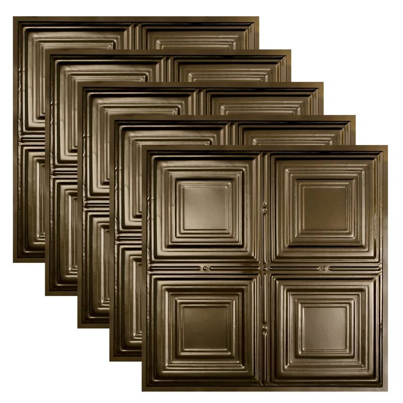 Great Lakes Tin Syracuse Lay-in Ceiling Tile - Bronze Burst - 2 x 2