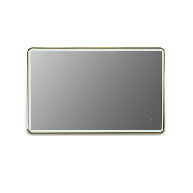 Altair Viaggi Rectangle Framed LED Lighted Wall Mirror