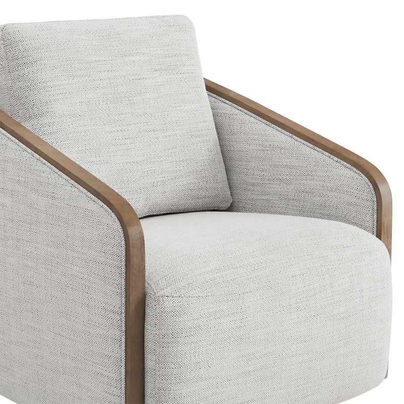 Skyler Modern Upholstered Living Room Swivel Bucket Accent Chair