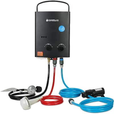 Camplux 1.32 GPM Portable Outdoor Tankless Water Heater with 12V Water Pump