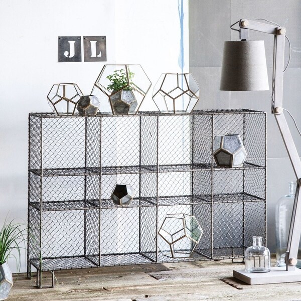 48" Silver Industrial Style Horizontal Botana Shelf - N/A