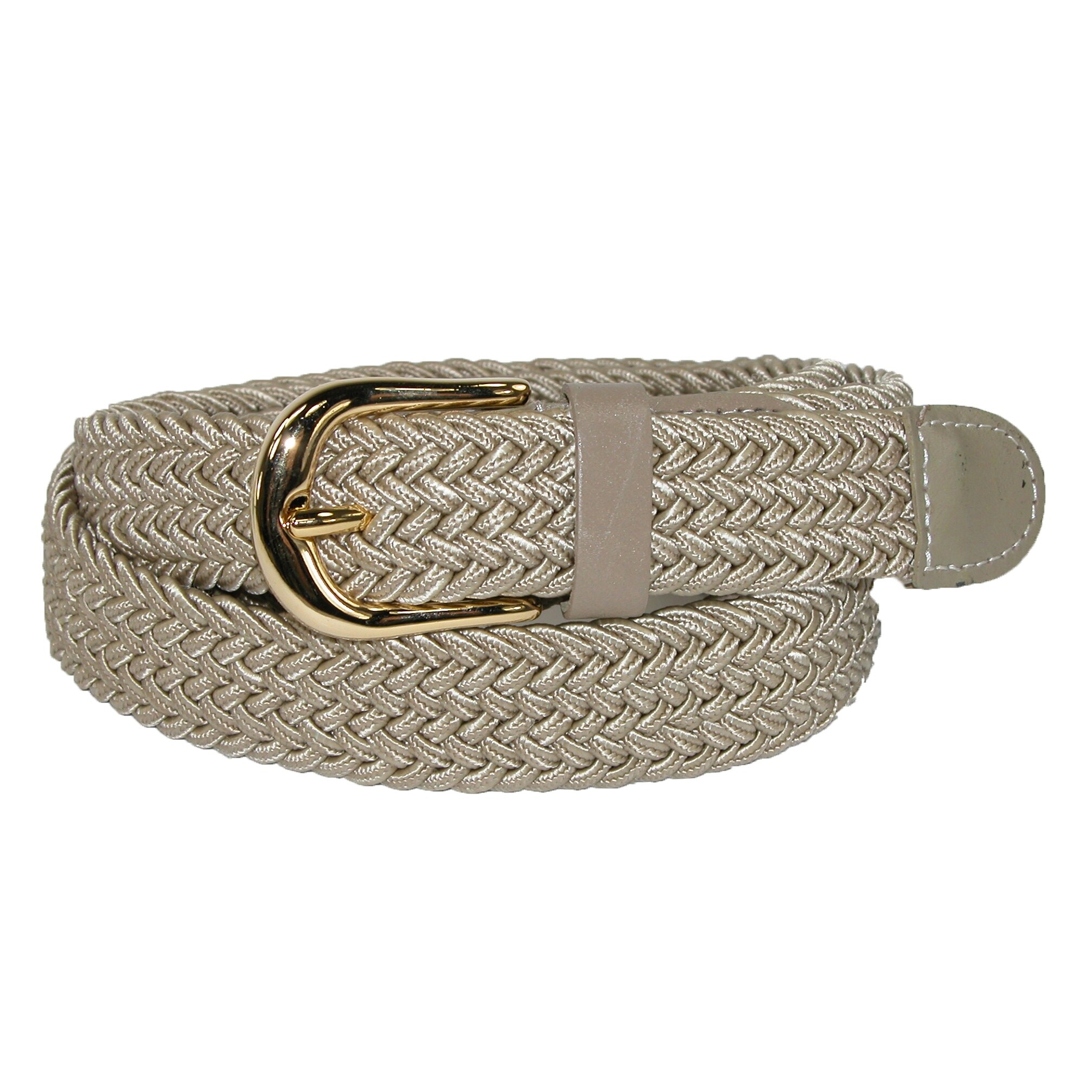 women's braided elastic stretch belt