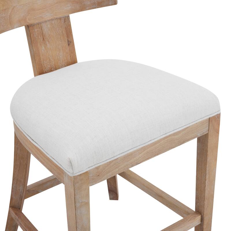 Fescue Upholstery Rubberwood 27-inch Height Barstool (set of 2) by Christopher Knight Home