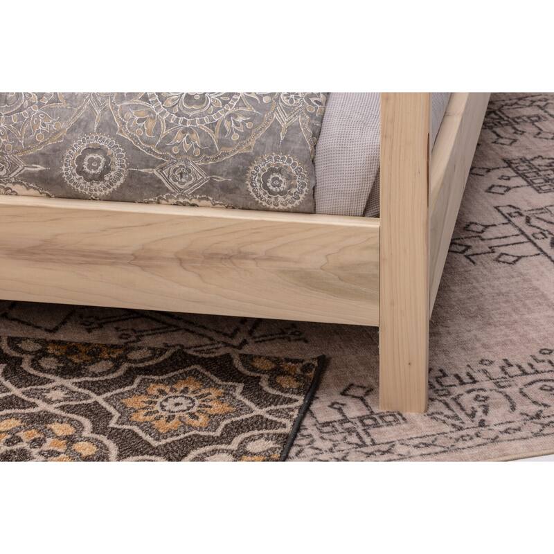 King Size Bed Platform Bed - Solid Wood Bed Frame - Modern Minimalist Design